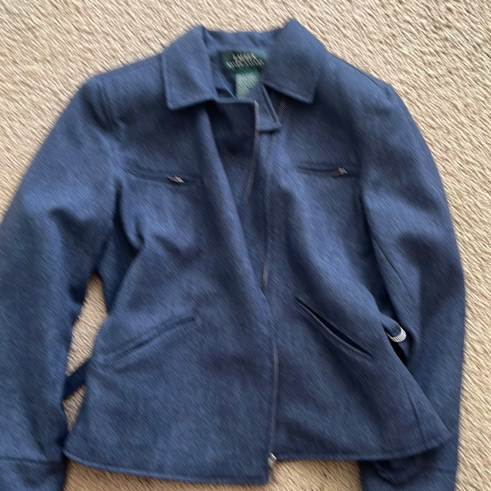 Blue wool blazer/jacket.